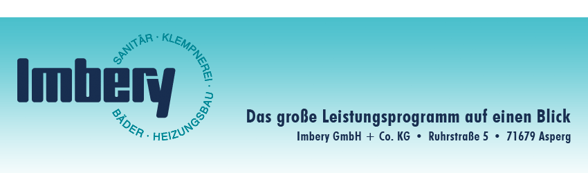 Imbery GmbH Asperg - Sanitär, Bäder, Heizungsbau, Klempnerei
